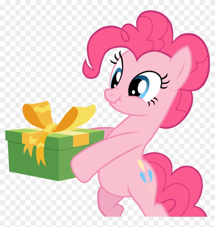 Pinkie Pie Rainbow Dash Rarity Fluttershy Pony Pink - My Little Pony With Present #970336