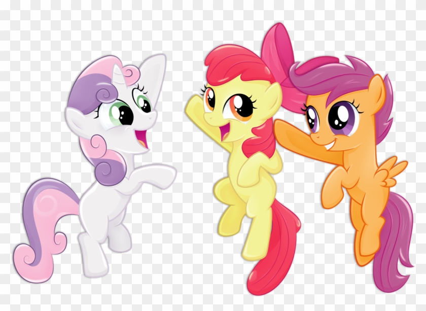 Rarity Scootaloo Sweetie Belle Fluttershy Pony Pink - Mlp The Cutie Mark Crusaders Cutie Marks #970366