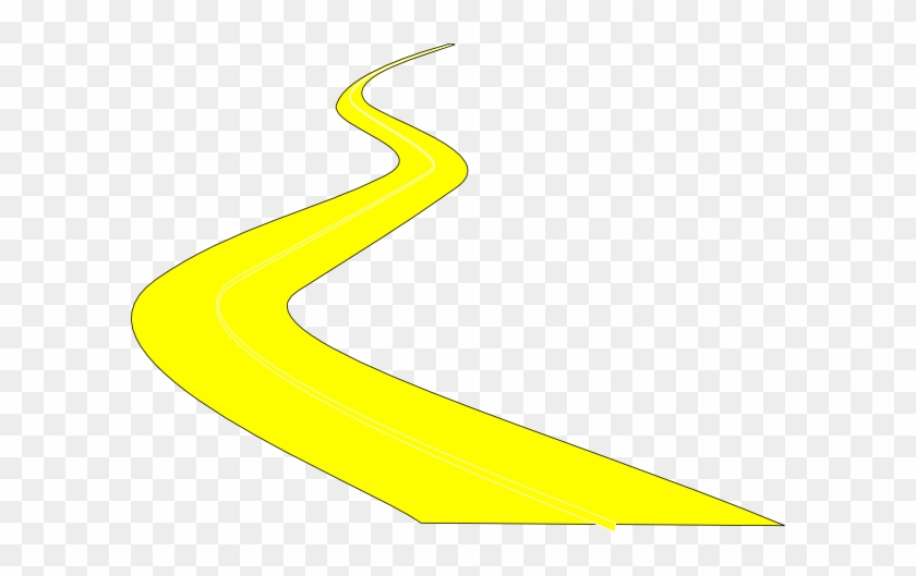 Path Clipart Curve Road - Curvy Yellow Brick Road #970440