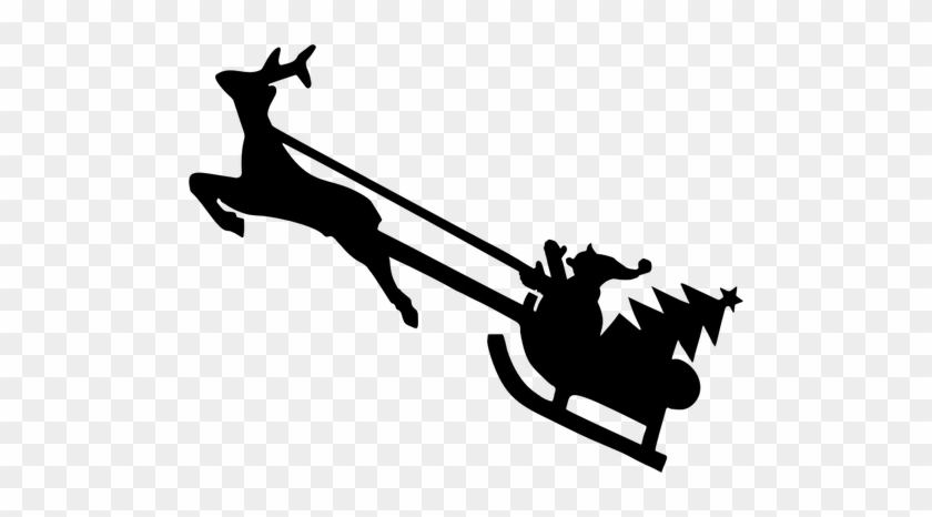 Christmas Reindeer Silhouette Image - Reindeer Silhouette Clipart #970476