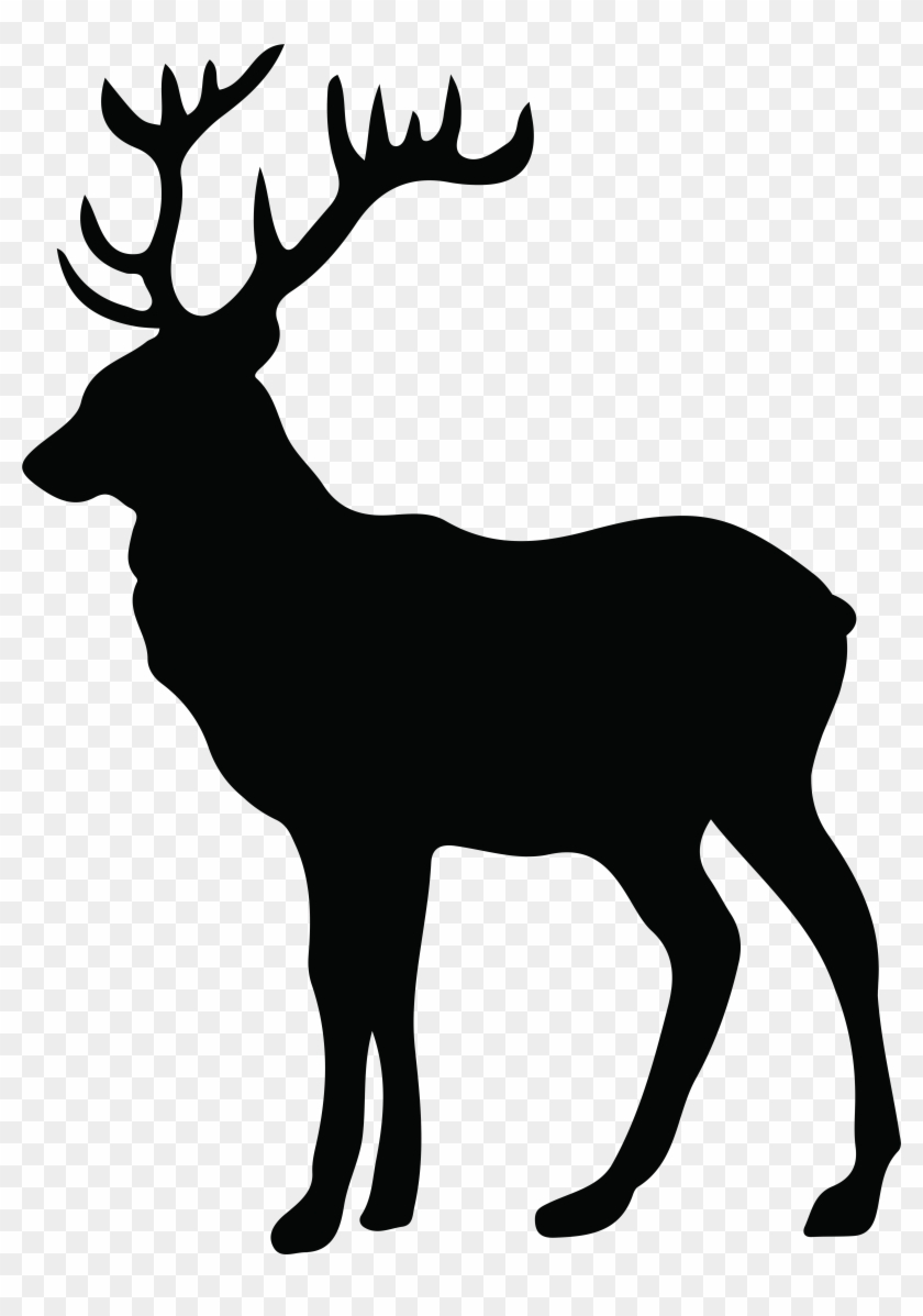 Elk Clipart Stag - Transparent Moose Silhouette #970508