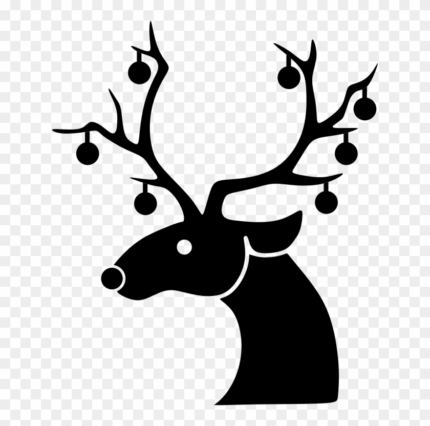 Christmas Reindeer Silhouette Png - Sequin Christmas Reindeer Oval Ornament #970574