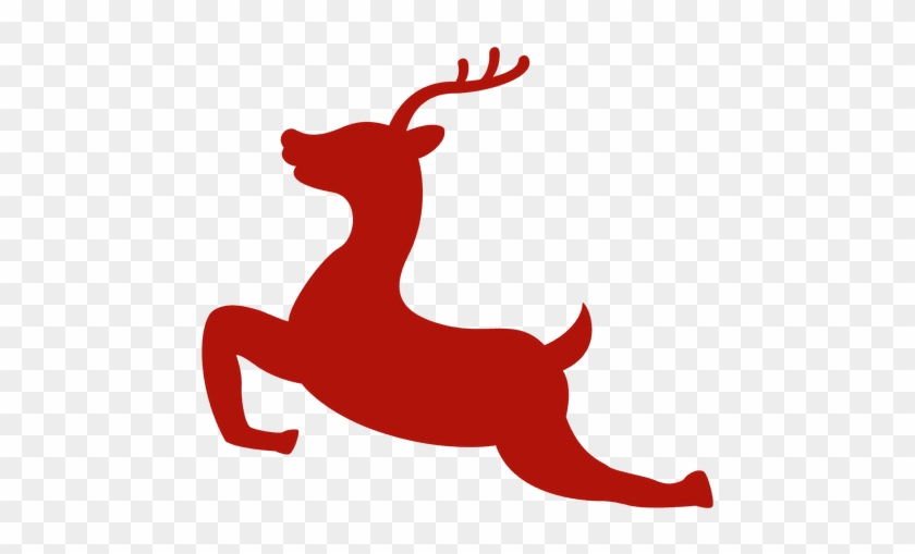 Black Jumping Reindeer - Christmas Deers In Jump Black #970578