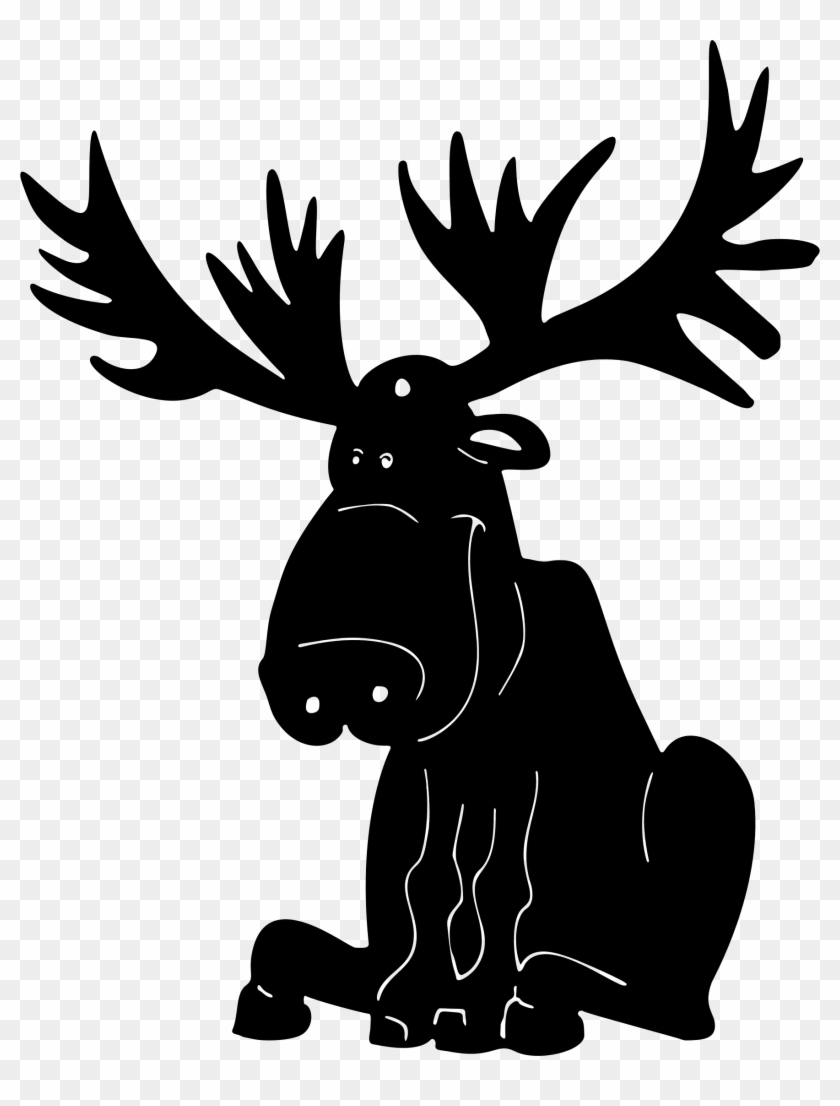 Reindeer Head Clipart Download - Moose Silhouette #970597