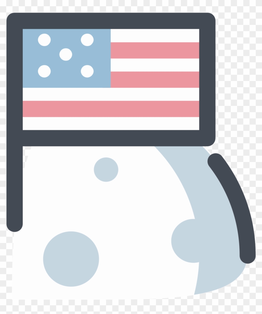 Flag On The Moon Icon - Bandera #970638