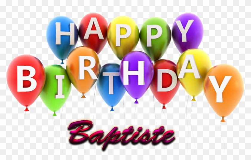 Baptiste Happy Birthday Balloons Name Png - Anvor Birthday Green Stone Pendant Crystal 16g Usb #970883