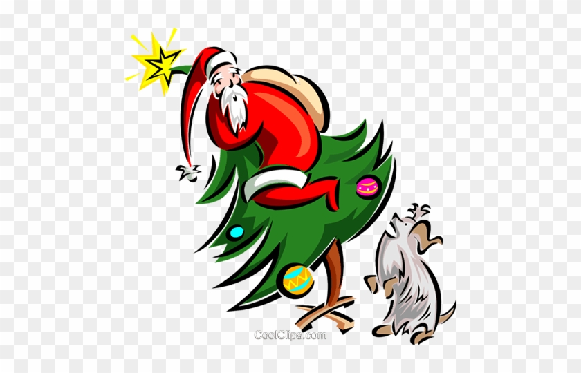 Christmas/dog Barking At Santa Royalty Free Vector - Bark #970890