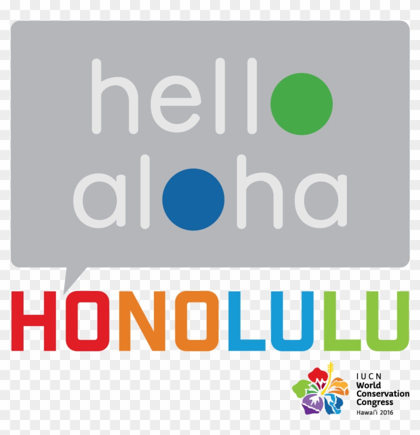 Welcome, Hello And Aloha To The Delegates Of The Iucn - Graphic Design #971206