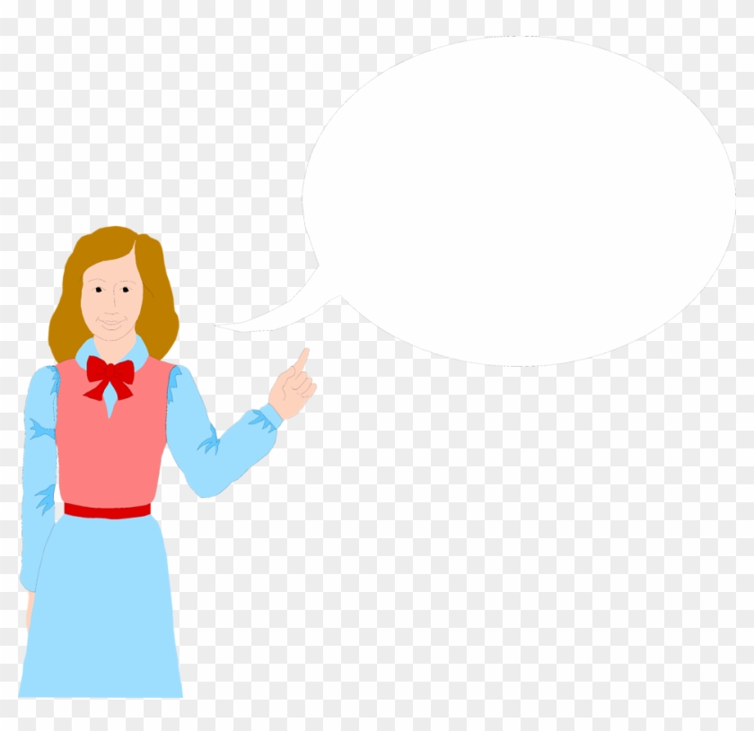 Illustration Of A Woman With A Talking Bubble - Illustration #971367