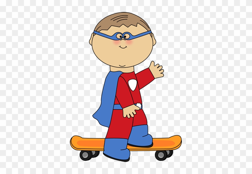 Boy Superhero On A Skateboard - Superhero #971448