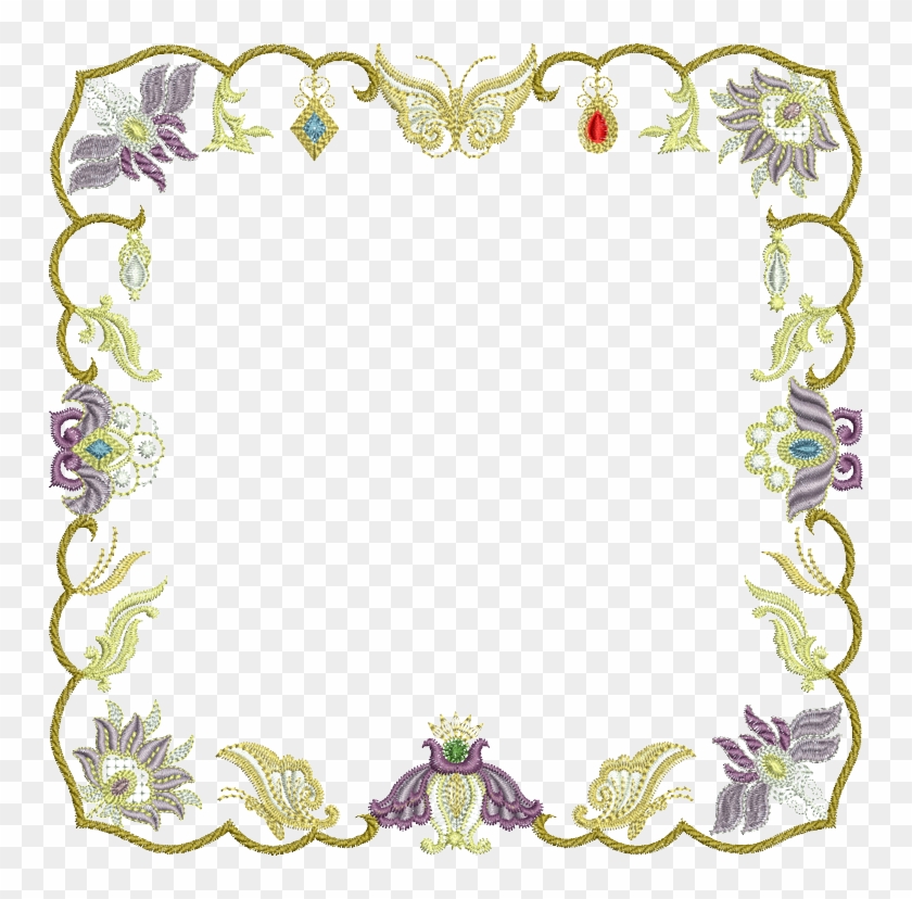 Багеты, Рамки *вышивка Кружева* Png - Large Image Border Designs #971552