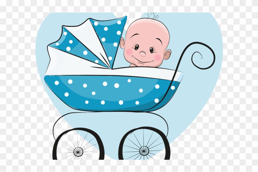 Cartoon Baby Carriage - Its A Boy Teddy Bear #971613