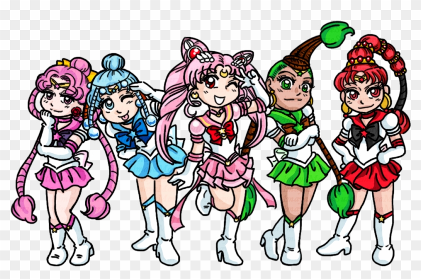 Chibi Moon And The Sailor Quartet By Amayamariesuta - Chibiusa #971614