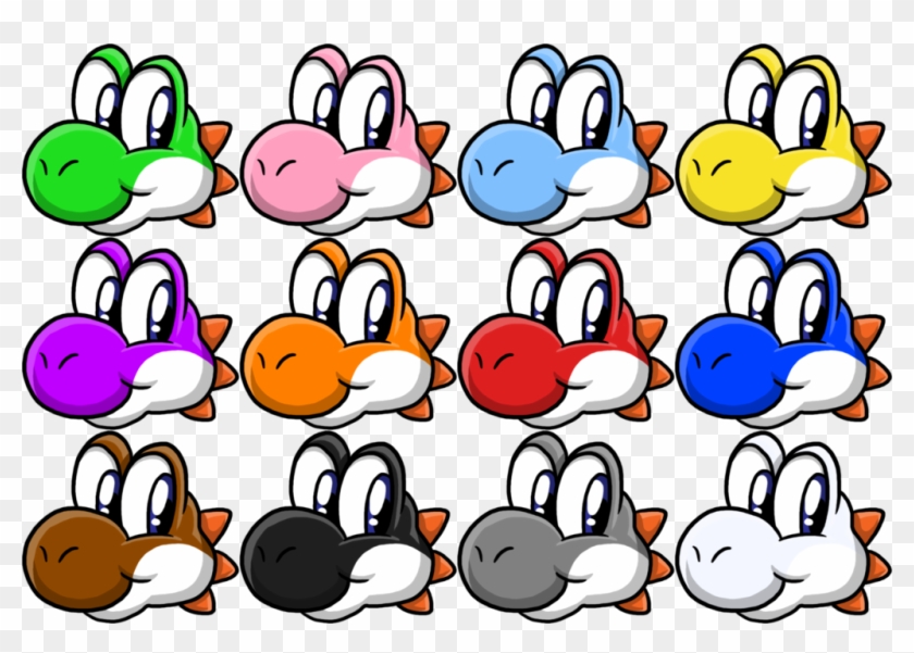 Yoshi Headshots By Heartinarosebud - Cartoon - Free Transparent PNG ...