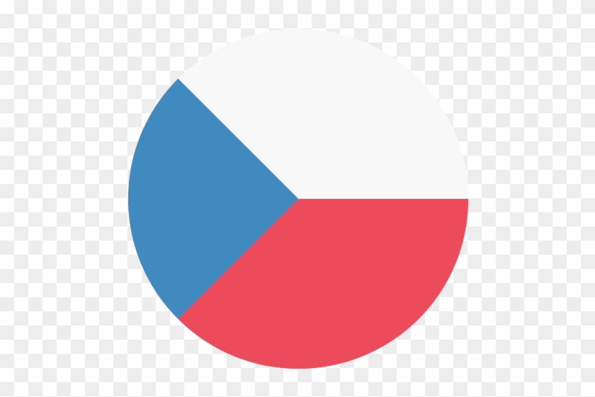 The Czech Republic Flag Vector Emoji Icon - Czech Republic Flag Circle #971647