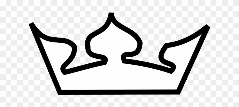 Black, Outline, King, White, Cartoon, Crown, Royal - Crown Clip Art #971684