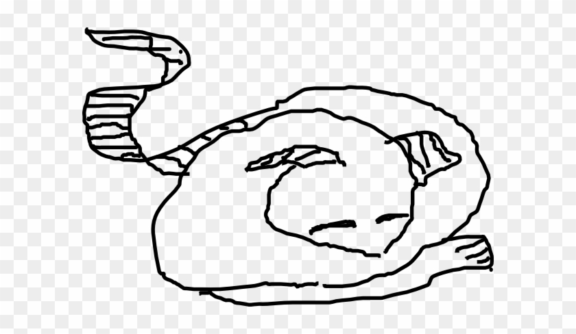 Sleeping Cat Line Drawing At Getdrawings Com Free For - Clip Art #971709