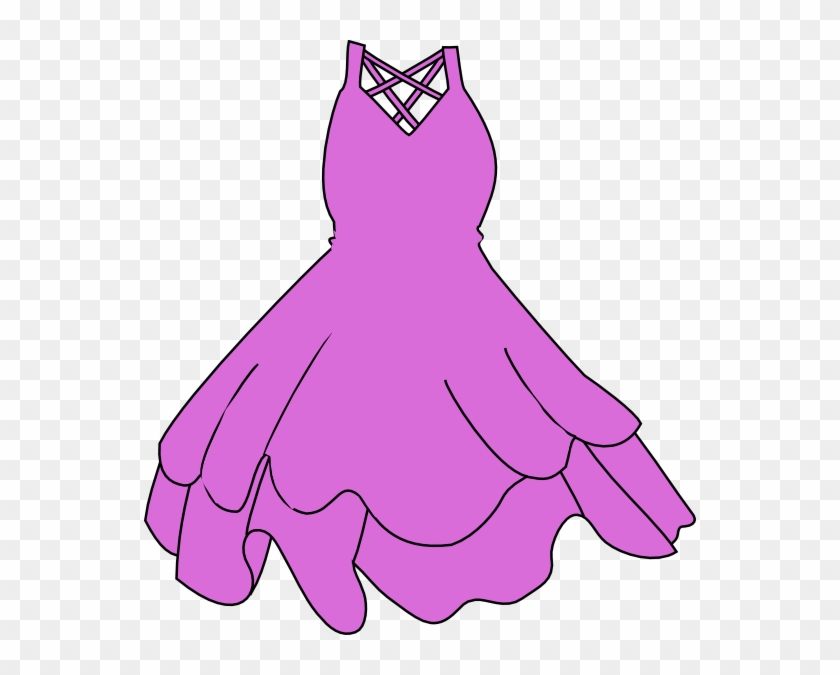 Pink Dress Clipart Prom Dress - Purple Dress Clip Art #971857
