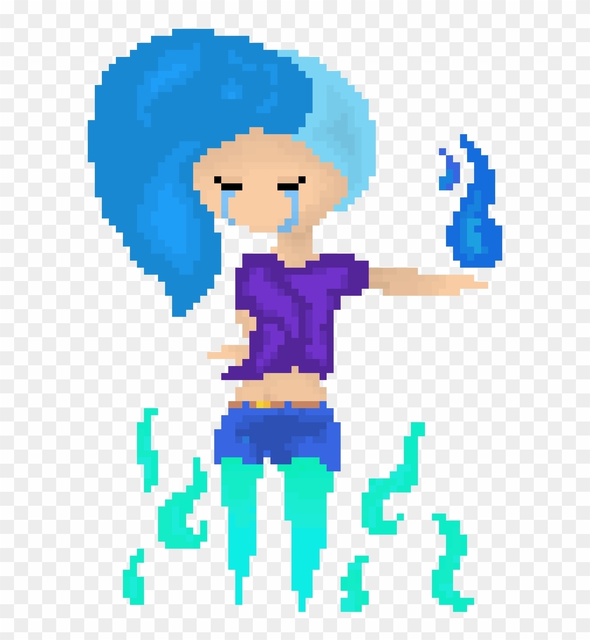 Crying Majestic Girl Pixel Art By Meelearcher - Crying Pixel Girl #971859
