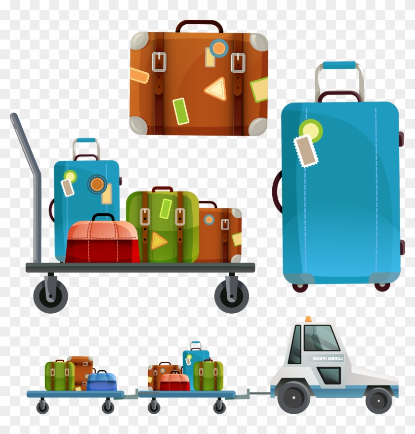 Vector Material Cartoon Luggage Bags - Baggage #972068