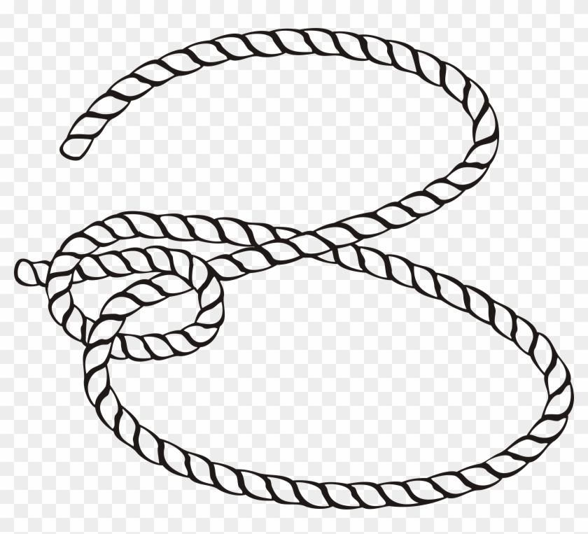 Big Image - Rope Clipart Black And White #972076