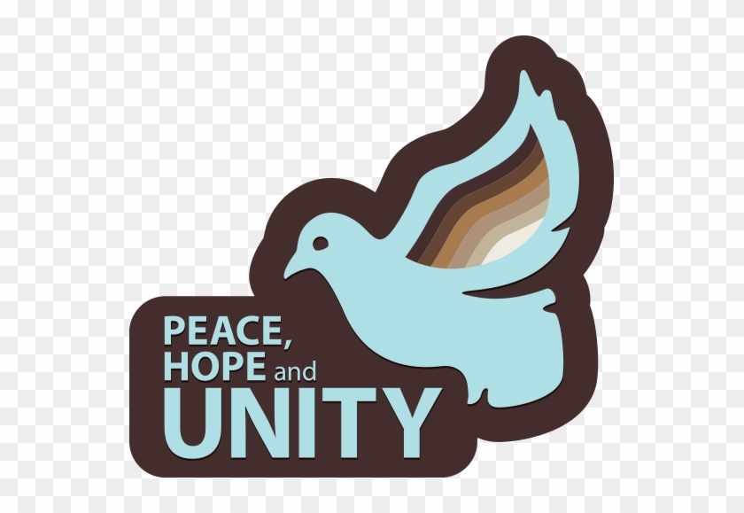 Unity Doves Blue On Brown - Symbol #972105