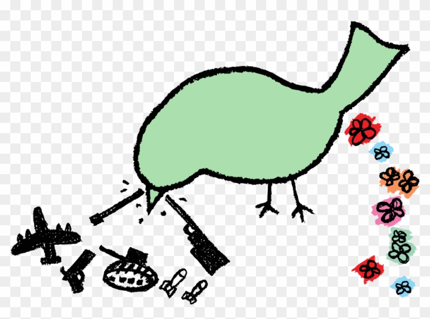 Peace Bird Dove Tank Color Colour Celadon Zeugma Peacesymbol - Political Peace Sign Symbol Graphic Art On Canvas Icanvas #972108
