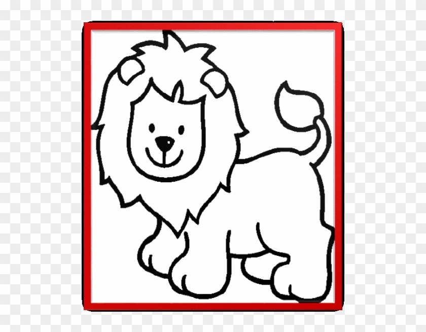 Único Animales Lindos Para Colorear Páginas Para Imprimir - Lion Outline #972138