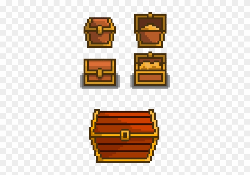 Pixel Treasure Chest By Jigo-xd - Pixel Chest Png #972149