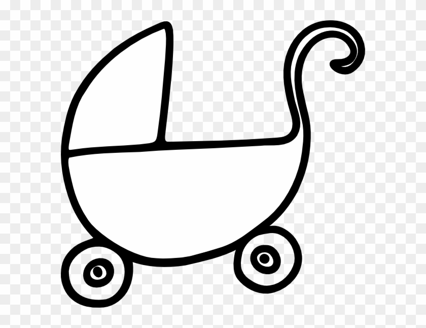 Baby Carriage Stroller Outline Clip Art At Clker - Baby Pram Outline #972207