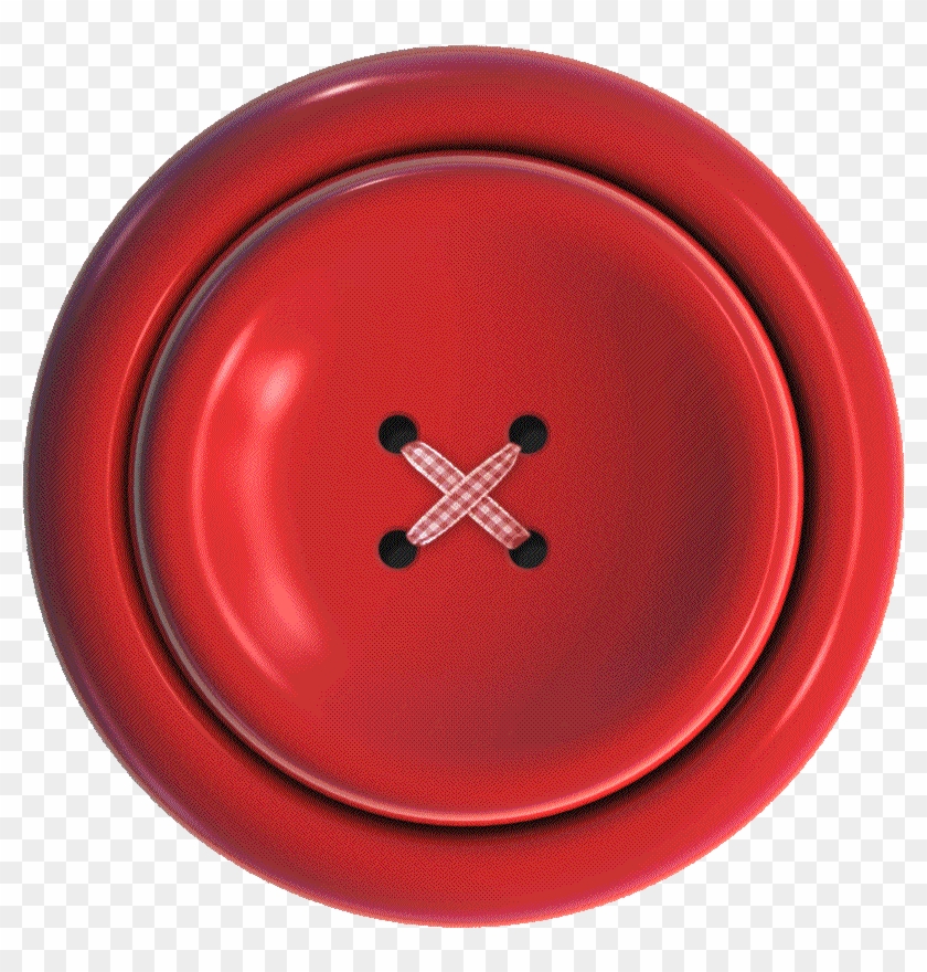 Red Sewing Button With 4 Hole Png Image - Shert Botton Png #972281