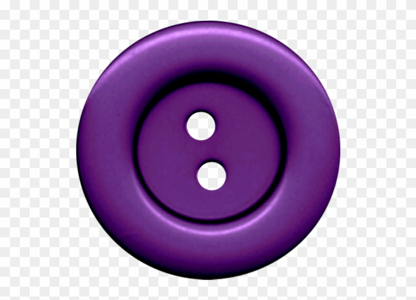 Purple Cloth Button With 2 Hole Png Image - Circle #972288