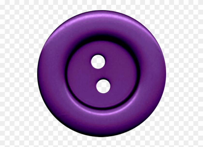 Purple Cloth Button With 2 Hole Png Image - Circle #972288