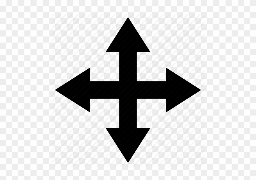 Direction Arrows - Four Arrows Icon #972446