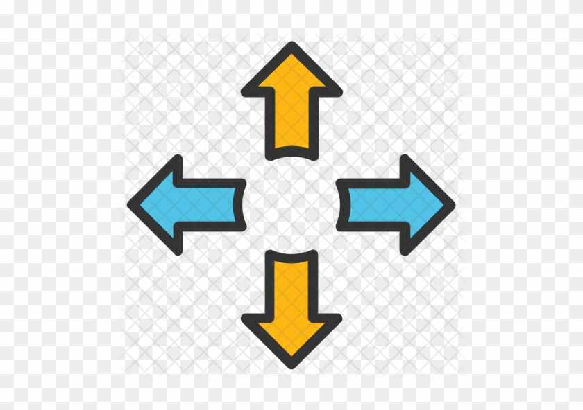 Directional Arrows Icon - Rotational And Reflectional Symmetry #972460