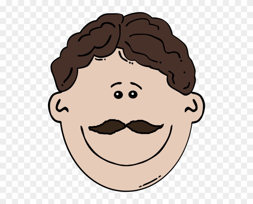 Smiley Faces With Mustaches For Kids - Man With A Moustache Cartoon #972470