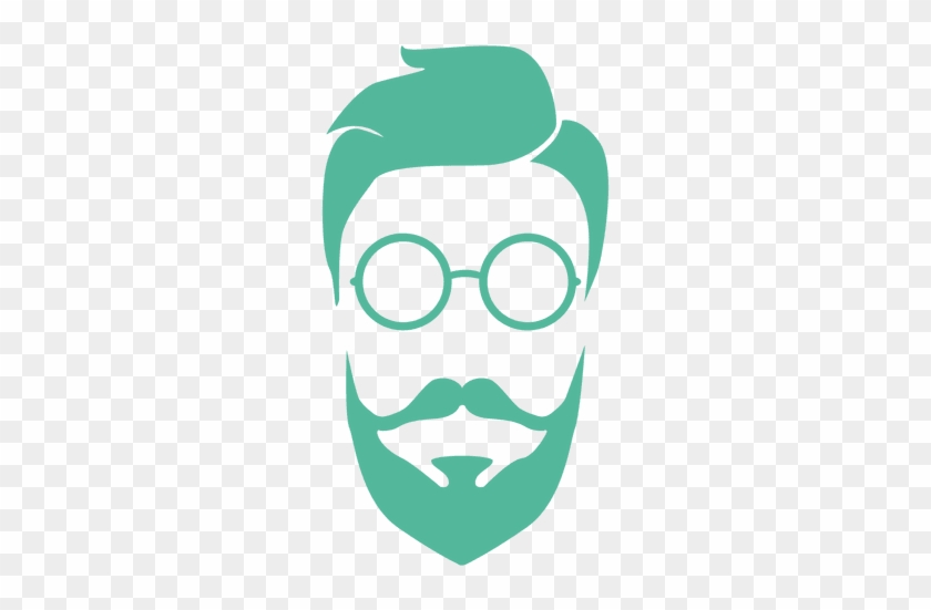 Green Hipster Man Beard Transparent Png - Moderno Png #972471