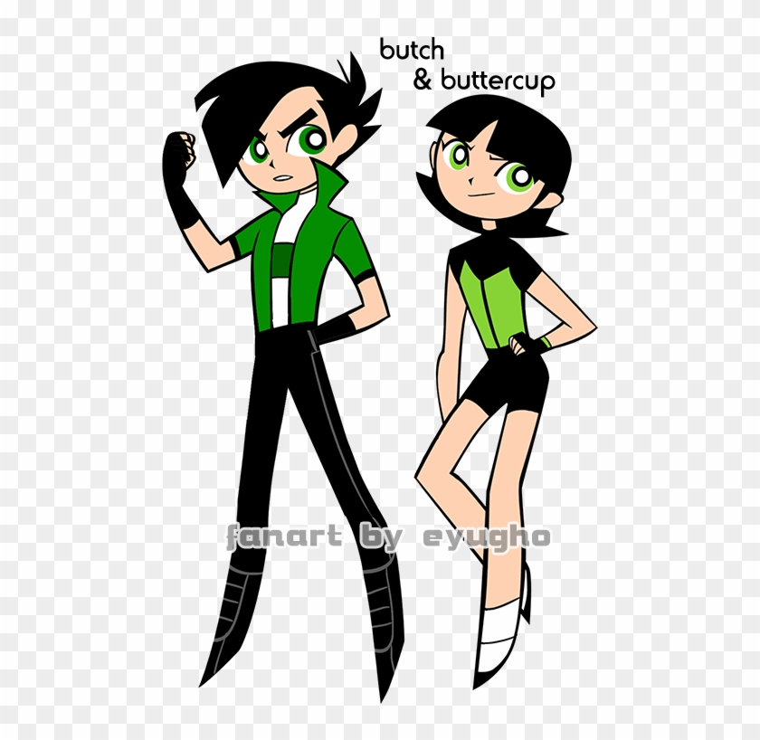 Powerpuff Girls Butch My Art Fanart Bubbles Buttercup - Buttercup Ppg And Butch #972574