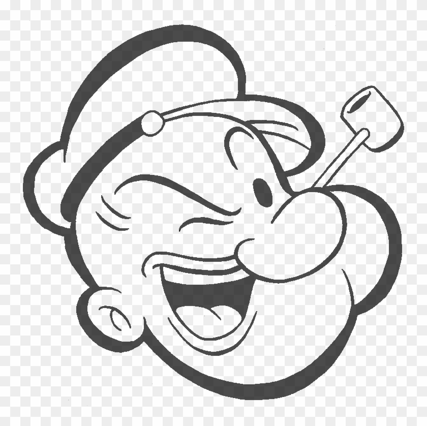Image Result For Bluto Black And White Vector New Stuff - Popeye The Sailor Head #972632