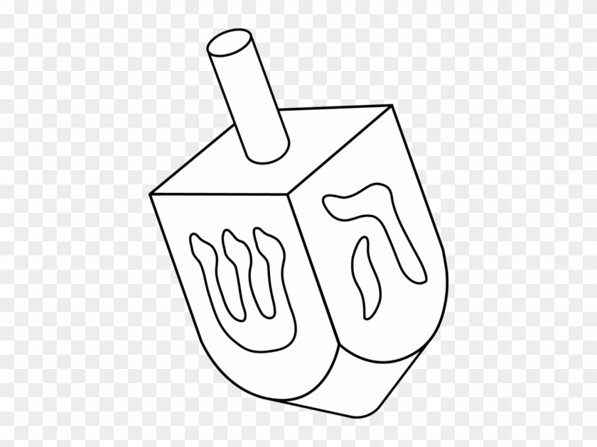 Sumptuous Dreidel Clipart Colorable Line Art Free Clip - Dreidel Coloring Page #972638