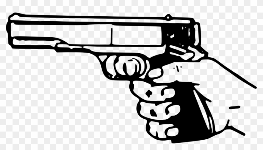 Shooter Clipart Pistol Pencil And In Color Shooter - Gun Clip Art #972642
