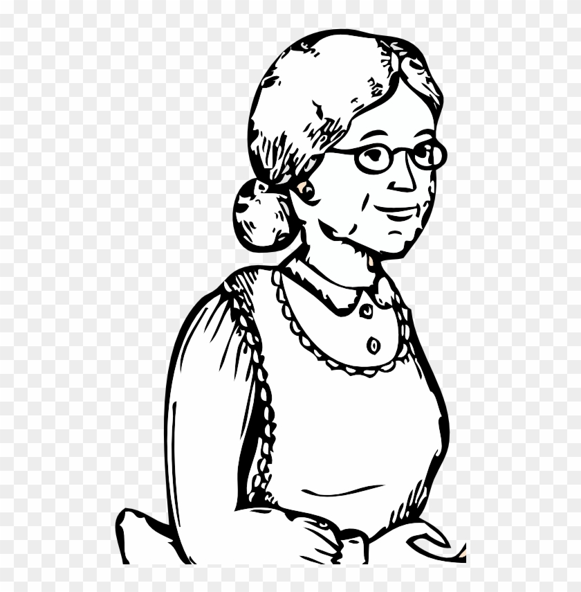 Grandmother Clip Art - Grand Mother Black And White #972643