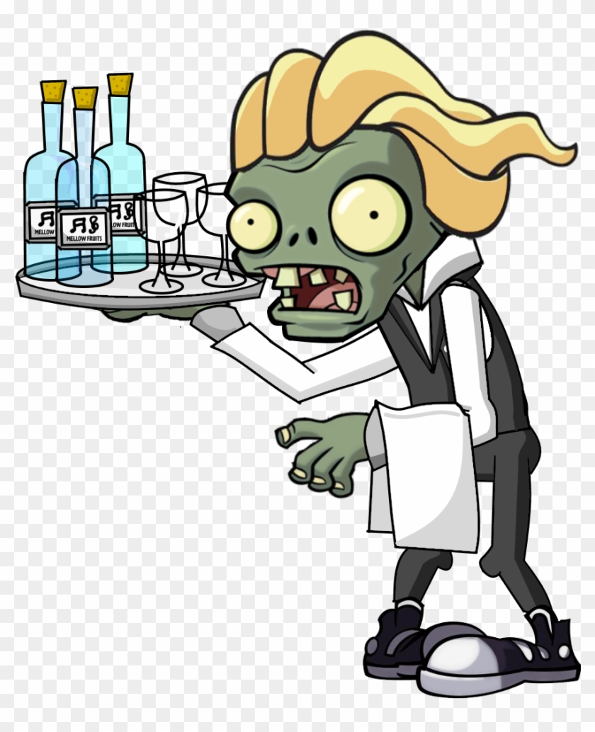 Waiter Zombie Hd Plants Vs Zombies Characters Free Transparent
