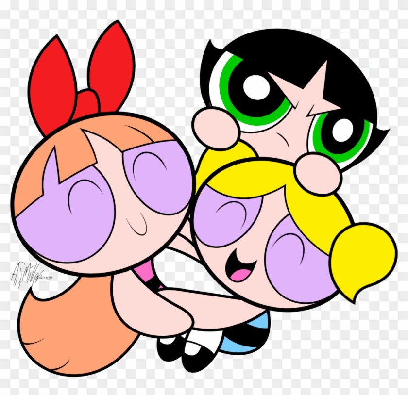 Hug Clipart Group Hug - Powerpuff Girl Hug #972830