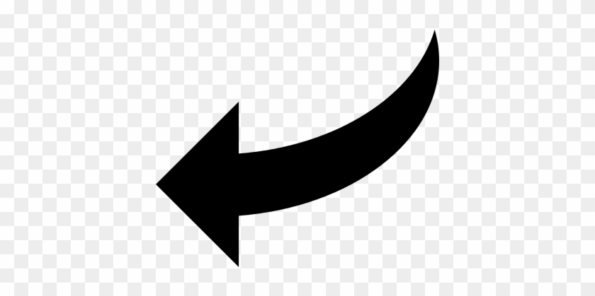 Curve Arrow Pointing Left Vector - Arrow Pointing Left #972925