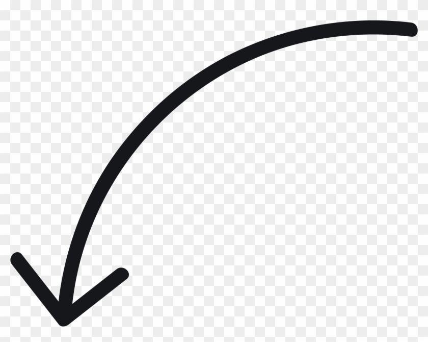 Curved Arrow Tool - Black Curved Arrow Png #972926
