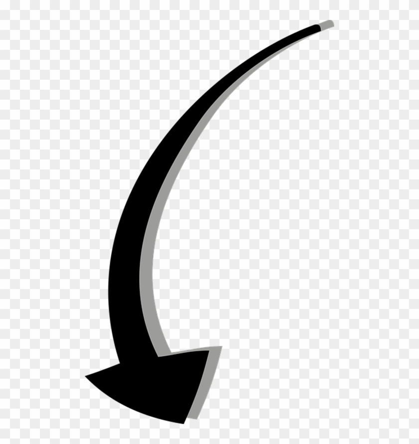 Curved Arrow Pointing Direction - Fleche Direction Png #972933