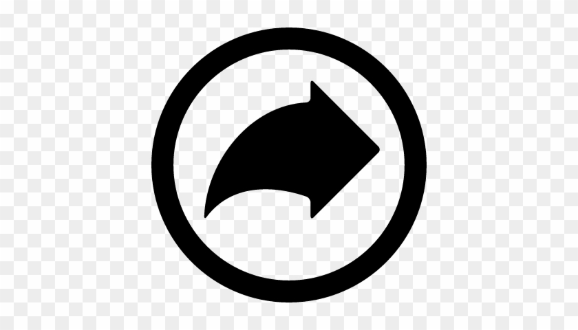 Right Curved Arrow In A Circle Vector - Curved Arrow In Circle #972937