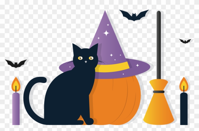 Black Cat Halloween Clip Art - Cat #972986