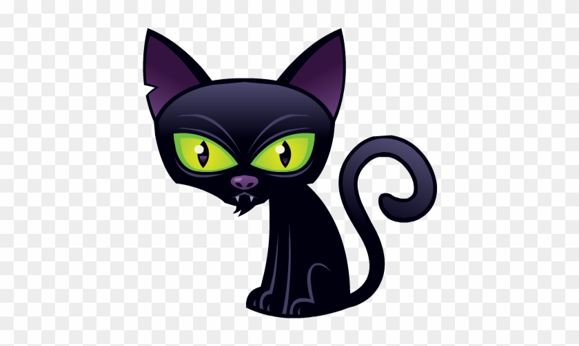 Hd Halloween Stickers Messages Sticker-6 - Evil Cartoon Black Cat #973013